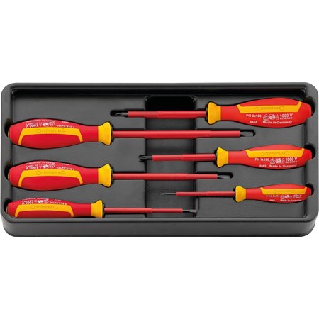 STAHLWILLE TOOLS DRALL+ set of screwdrivers No.ES 4660/4665 VDE/6 1/3-tray6-pcs. 96838235